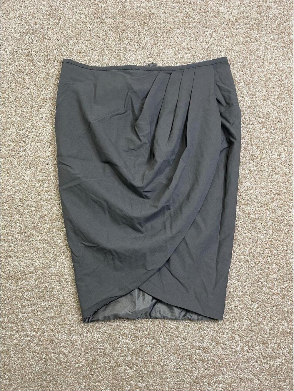 Lafayette 148 New York Gray Pencil Skirt Size 8